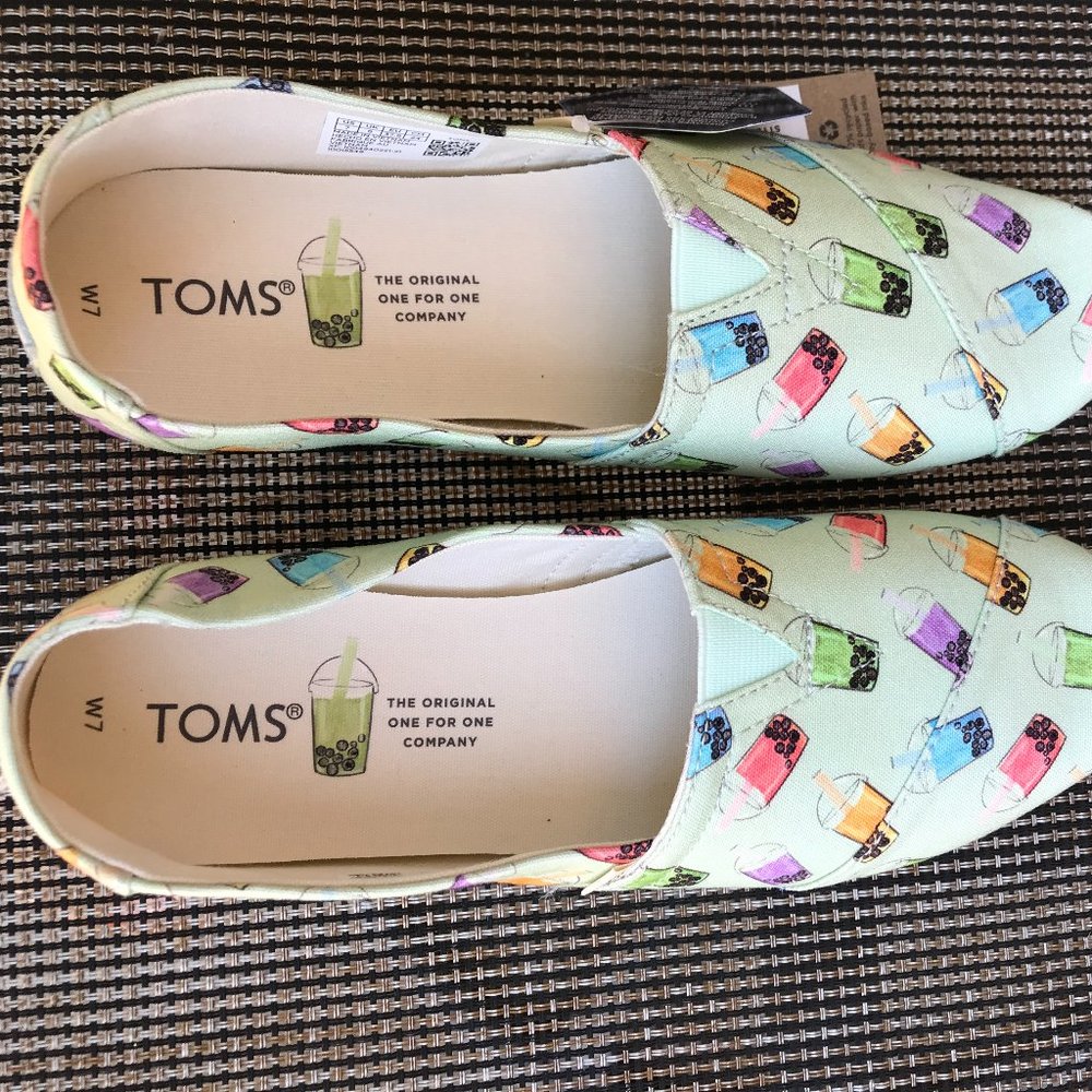 TOMS ALPARGATA BOBA TEA WOMEN 7 NEW SOLD OUT